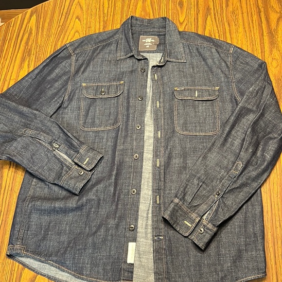 H&M LOGG Jean Button Down Shirt Size XL - Picture 1 of 7